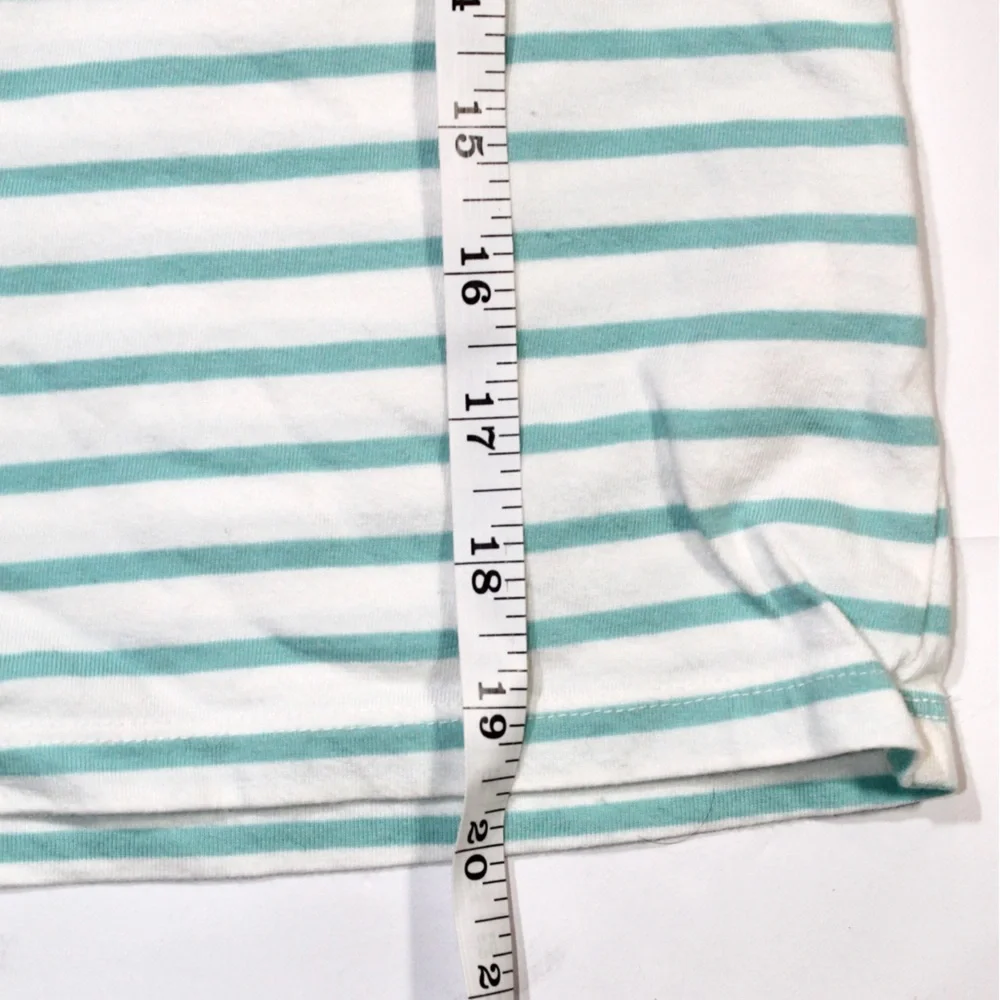 Mini Boden Mint & White Stripe Ice Cream Appliqué Tee